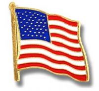 Flag Pins: USA & American Flag Lapel Pins, Patriotic Flag Pins, Ribbon Pins, Red White & Blue & Americana Flag Lapel Pins. 