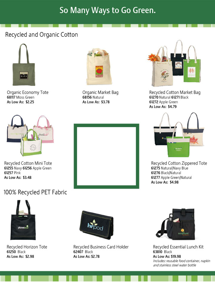 Go Green Promotional Economy Tote Bag