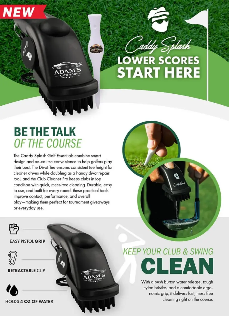 Golf caddy splash brush, new 2026 promotional product