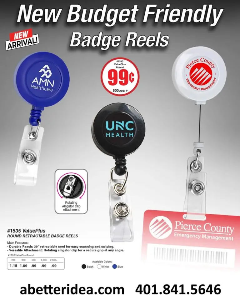 New 2026 badge reel promotional product