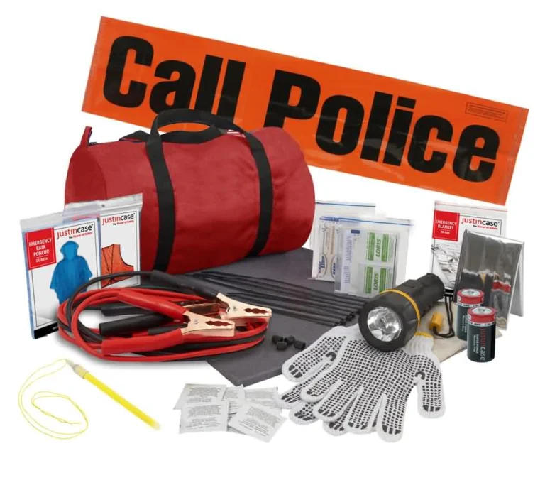 Red auto safety kit, safety promotional product