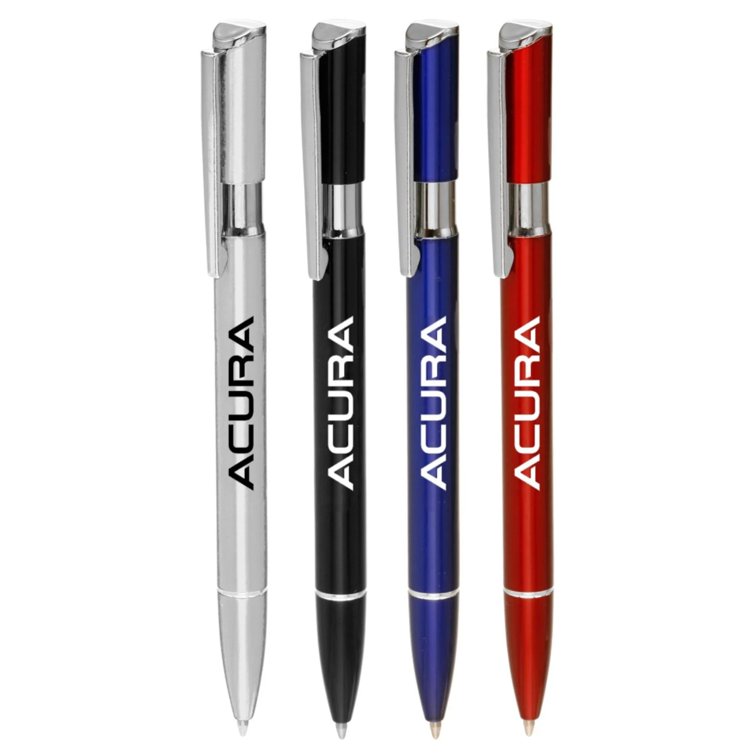 Custom logo pens to pair with a branded portfolio