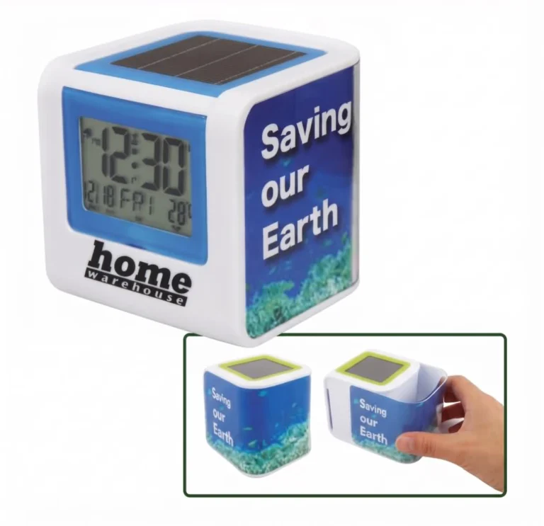 Solar powered clock and photo frame, Earth Day promotional product
