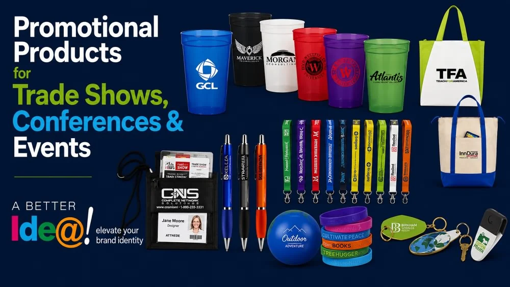 Trade show giveaways and promotional products with logo