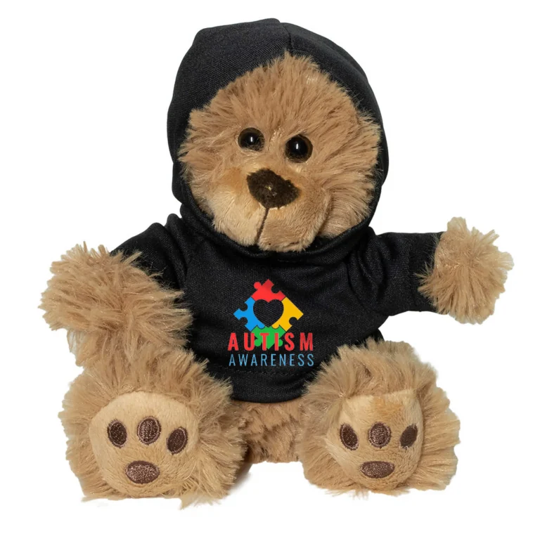 Plush teddy bear with hoodie, non profit charity fundraising product