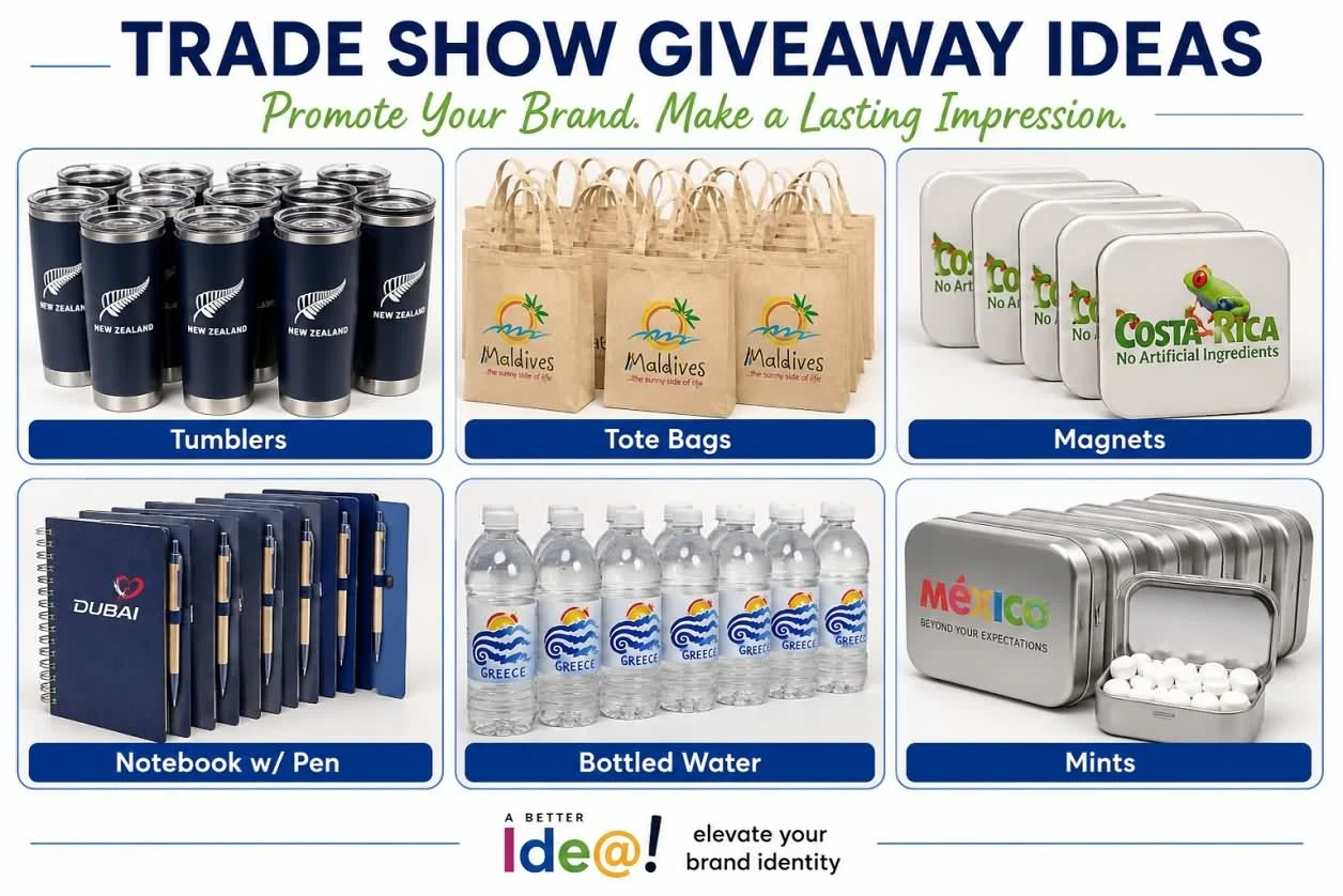 Trade show promotional product ideas and branded giveaways